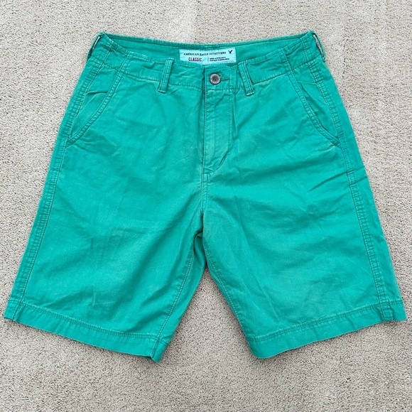 Green Cotton Chino Shorts - Picture 1 of 16